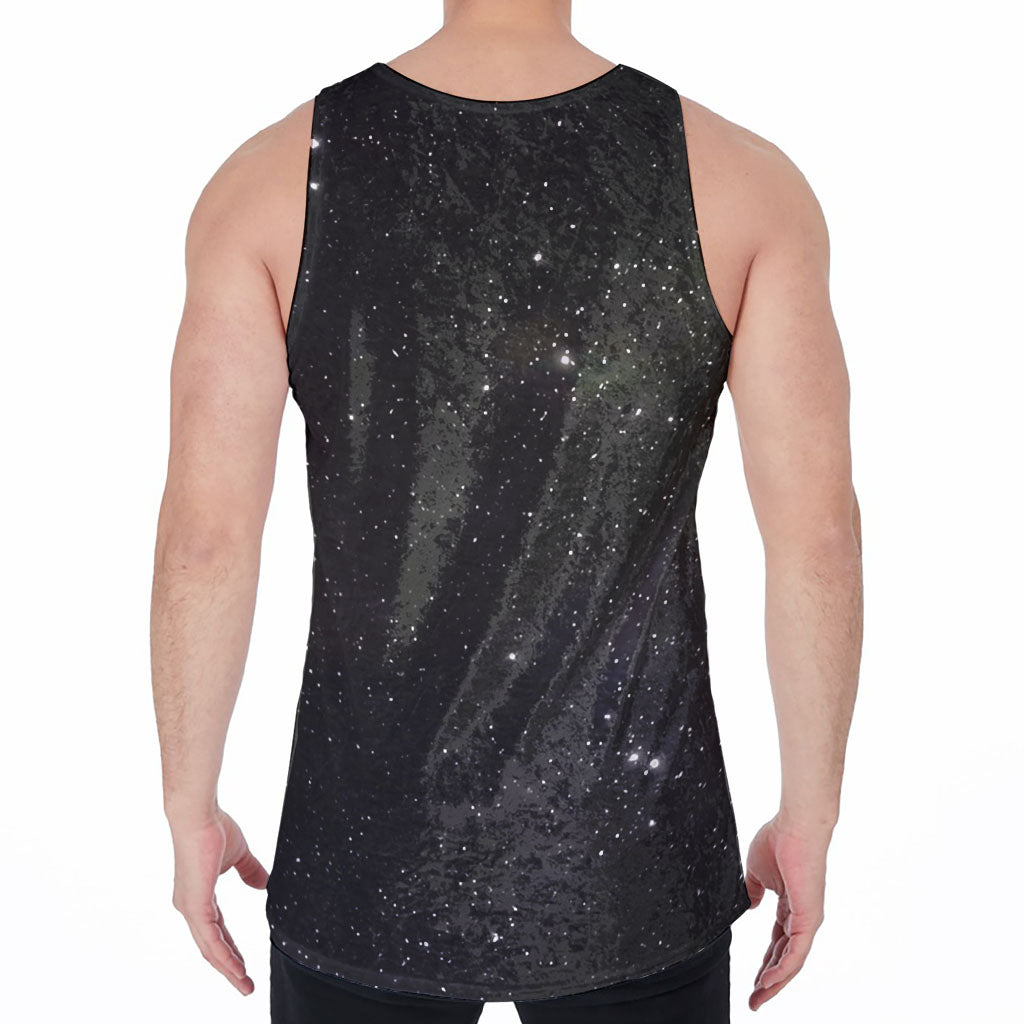 Dark Universe Galaxy Outer Space Print Men's Velvet Tank Top