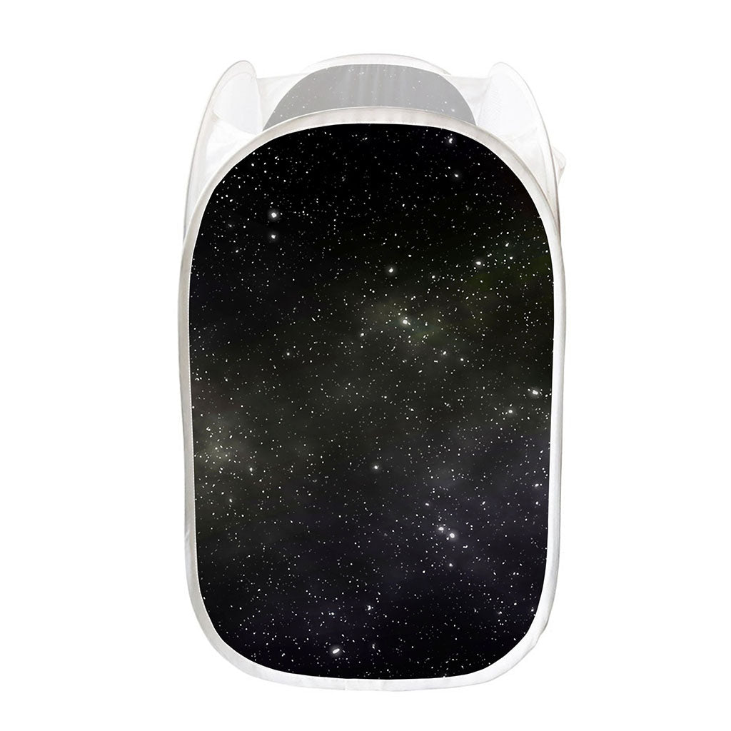 Dark Universe Galaxy Outer Space Print Mesh Laundry Hamper