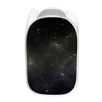 Dark Universe Galaxy Outer Space Print Mesh Laundry Hamper