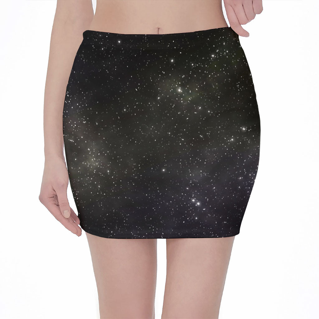 Dark Universe Galaxy Outer Space Print Pencil Mini Skirt