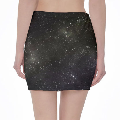 Dark Universe Galaxy Outer Space Print Pencil Mini Skirt