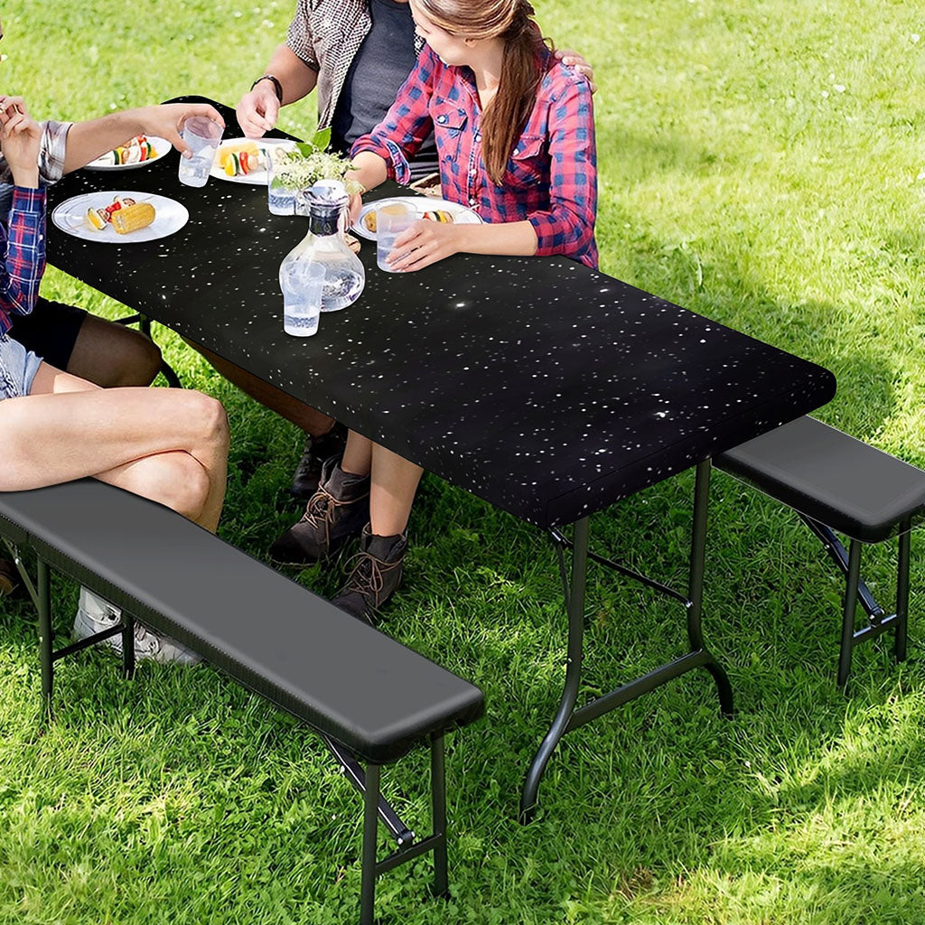 Dark Universe Galaxy Outer Space Print Picnic Table Cover