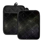 Dark Universe Galaxy Outer Space Print Pot Holders With Pocket