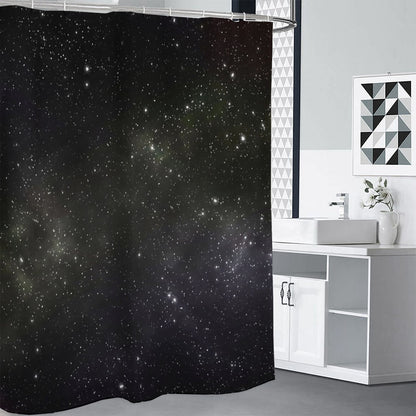 Dark Universe Galaxy Outer Space Print Premium Shower Curtain