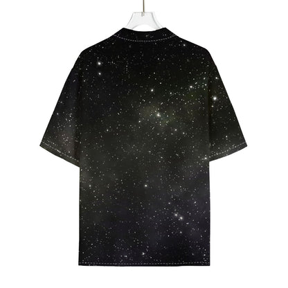Dark Universe Galaxy Outer Space Print Rayon Hawaiian Shirt