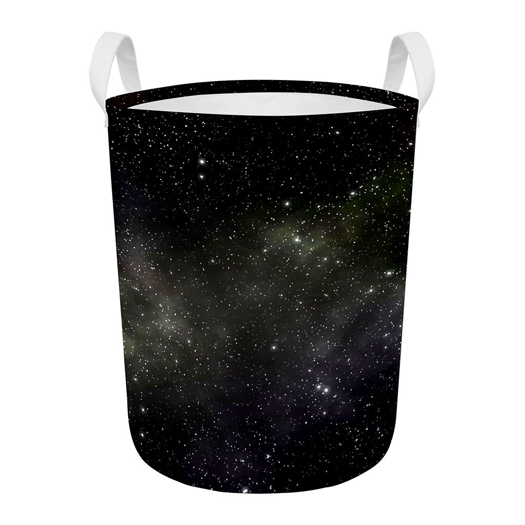 Dark Universe Galaxy Outer Space Print Round Laundry Basket