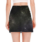 Dark Universe Galaxy Outer Space Print Side Slit Mini Skirt