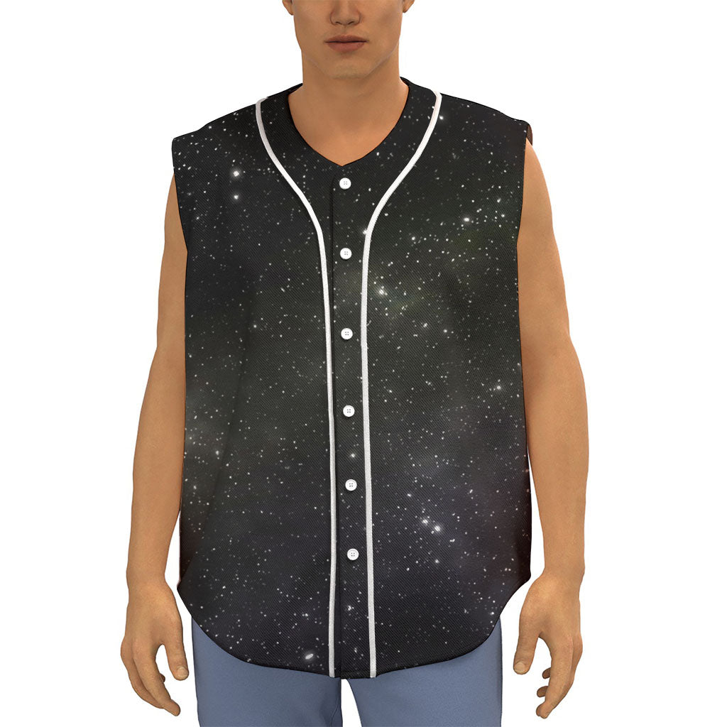 Dark Universe Galaxy Outer Space Print Sleeveless Baseball Jersey
