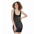 Dark Universe Galaxy Outer Space Print Sleeveless Bodycon Dress