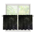 Dark Universe Galaxy Outer Space Print Tier Curtains