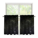 Dark Universe Galaxy Outer Space Print Tier Curtains