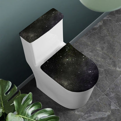 Dark Universe Galaxy Outer Space Print Toilet Lid And Tank Cover Set