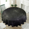 Dark Universe Galaxy Outer Space Print Waterproof Round Tablecloth
