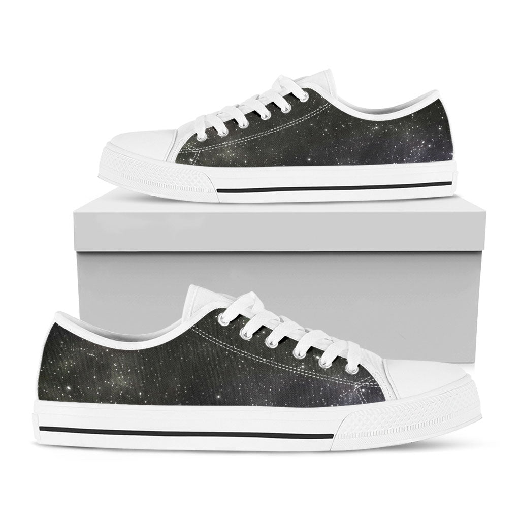 Dark Universe Galaxy Outer Space Print White Low Top Sneakers