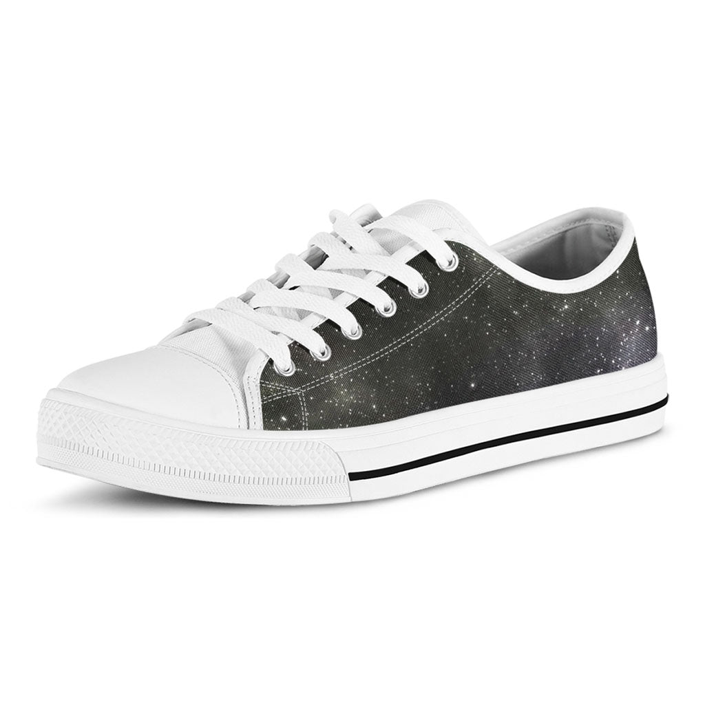Dark Universe Galaxy Outer Space Print White Low Top Sneakers