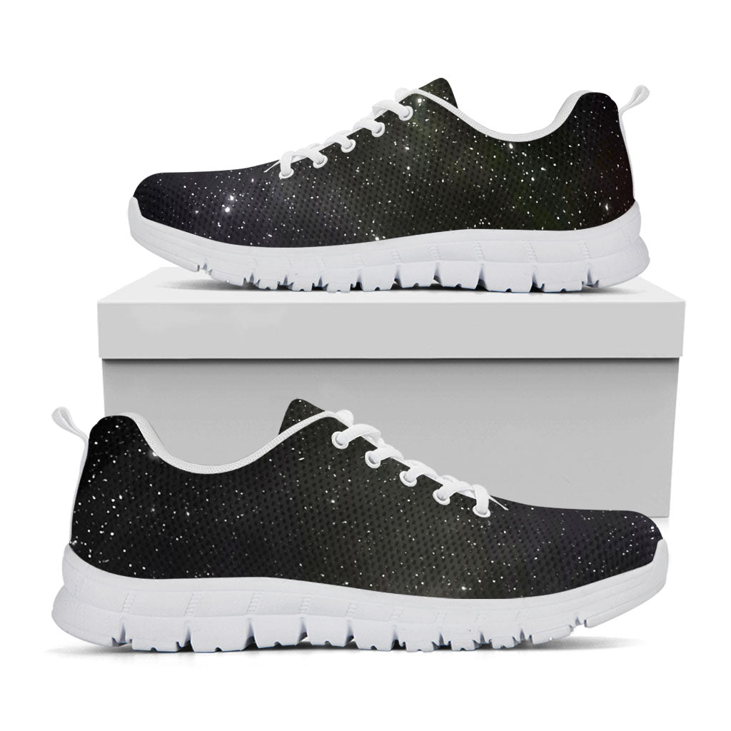 Dark Universe Galaxy Outer Space Print White Running Shoes