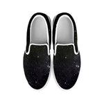 Dark Universe Galaxy Outer Space Print White Slip On Sneakers