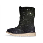 Dark Universe Galaxy Outer Space Print Winter Boots