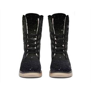 Dark Universe Galaxy Outer Space Print Winter Boots