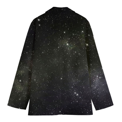 Dark Universe Galaxy Outer Space Print Women's Blazer