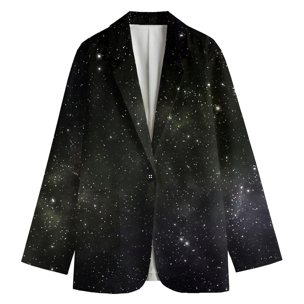 Dark Universe Galaxy Outer Space Print Women's Cotton Blazer