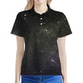 Dark Universe Galaxy Outer Space Print Women's Polo Shirt