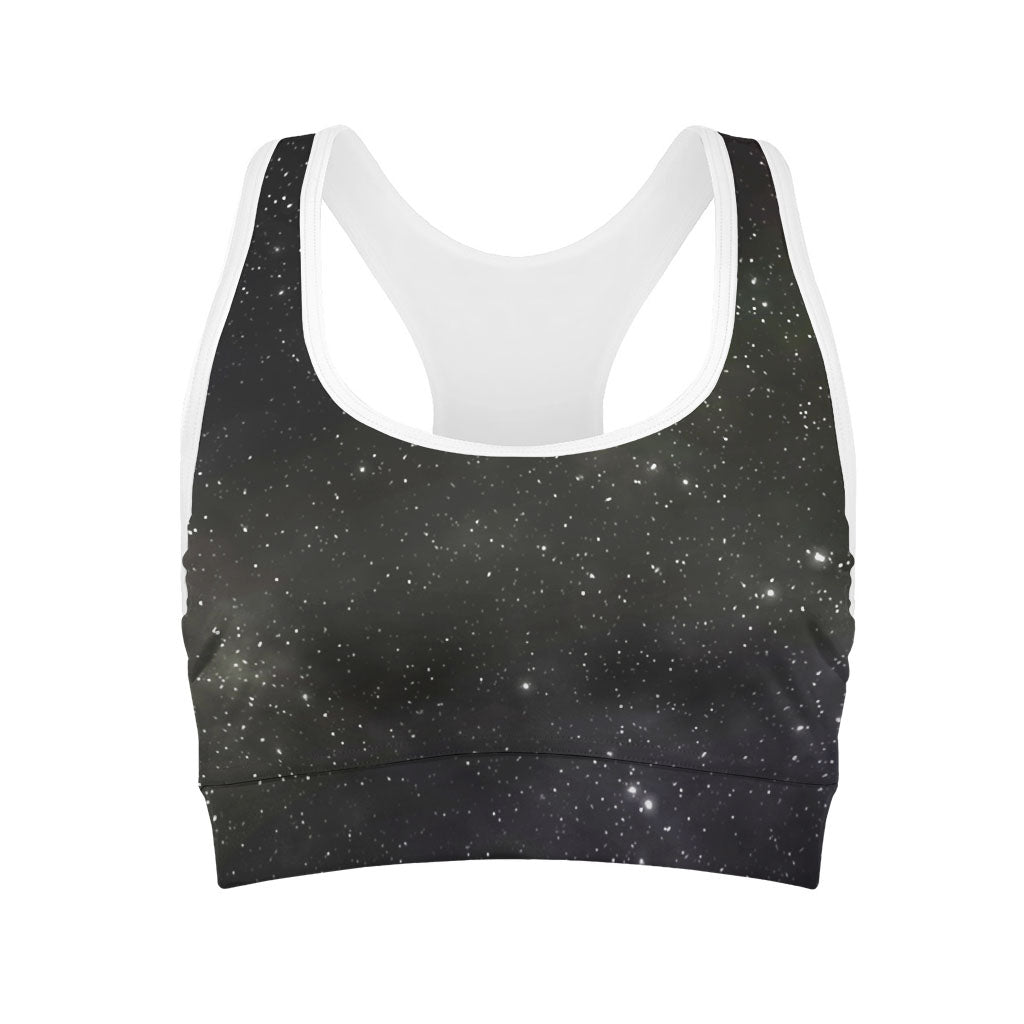 Dark Universe Galaxy Outer Space Print Women's Sports Bra