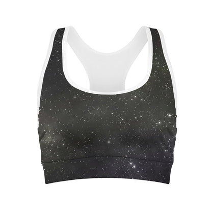 Dark Universe Galaxy Outer Space Print Women's Sports Bra