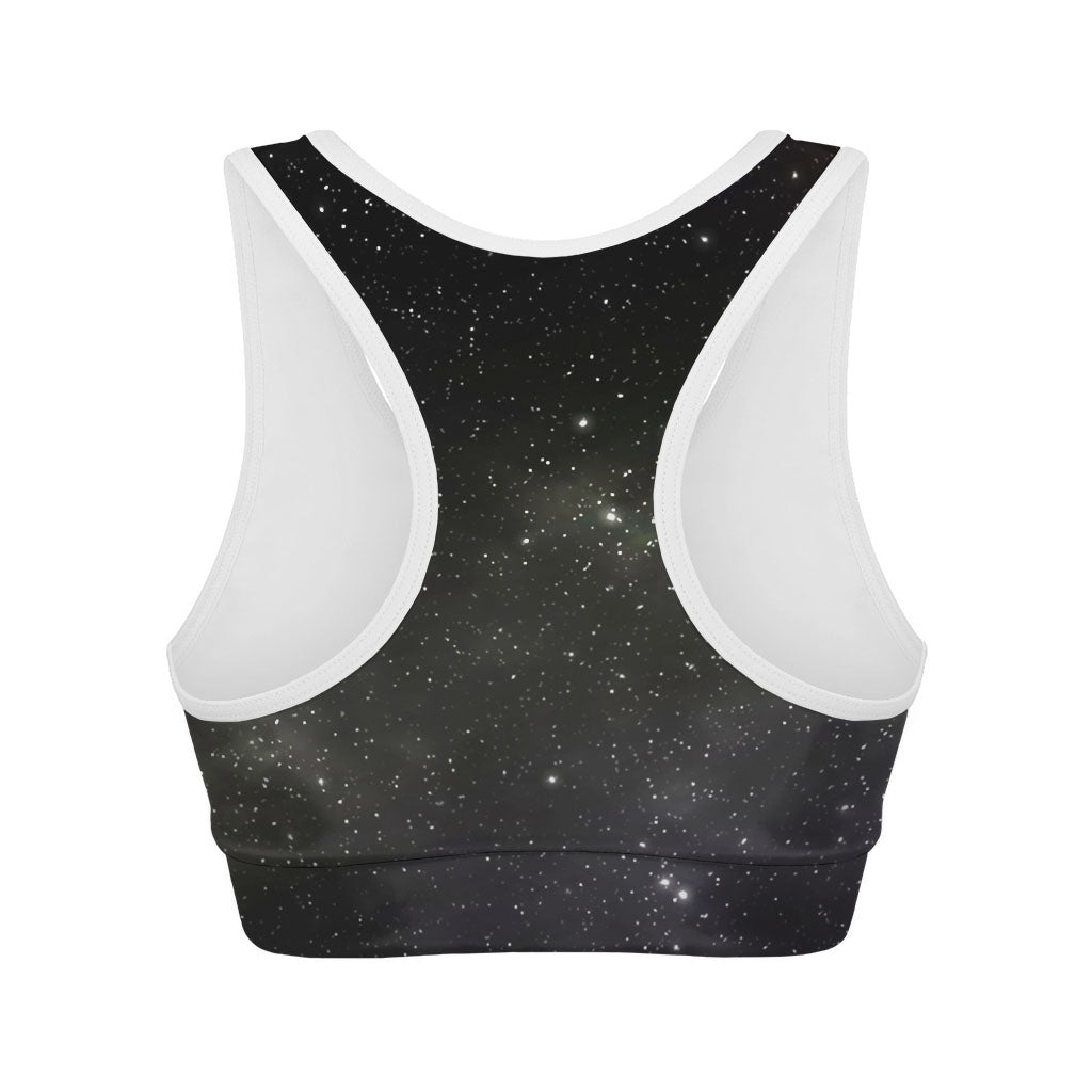 Dark Universe Galaxy Outer Space Print Women's Sports Bra