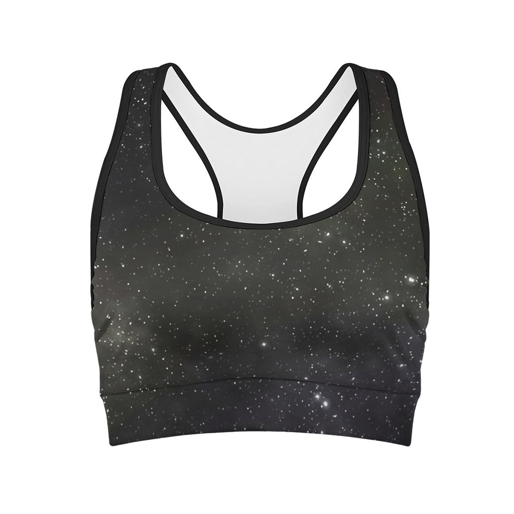 Dark Universe Galaxy Outer Space Print Women's Sports Bra