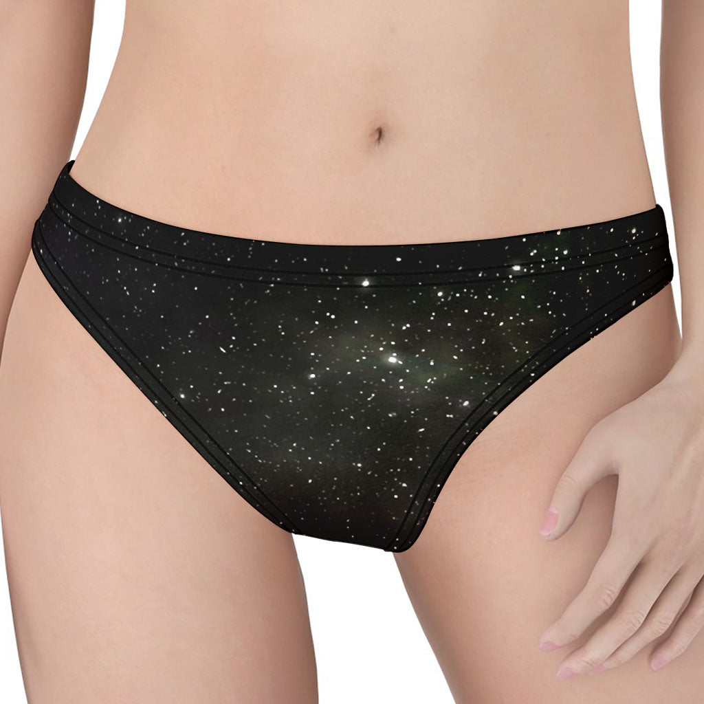 Dark Universe Galaxy Outer Space Print Women's Thong