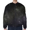 Dark Universe Galaxy Outer Space Print Zip Sleeve Bomber Jacket