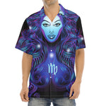 Dark Virgo Zodiac Sign Print Aloha Shirt