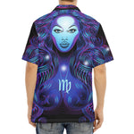 Dark Virgo Zodiac Sign Print Aloha Shirt