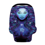 Dark Virgo Zodiac Sign Print Baby Seat Cover