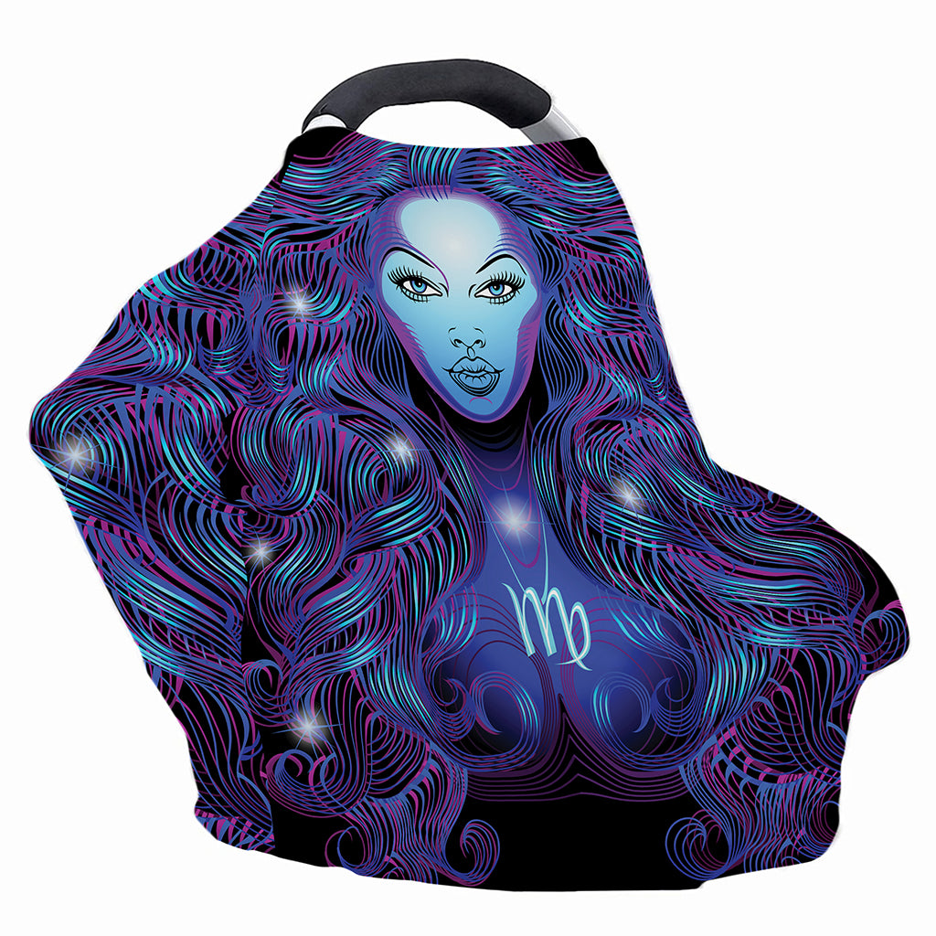 Dark Virgo Zodiac Sign Print Baby Seat Cover