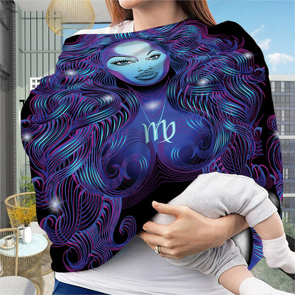Dark Virgo Zodiac Sign Print Baby Seat Cover