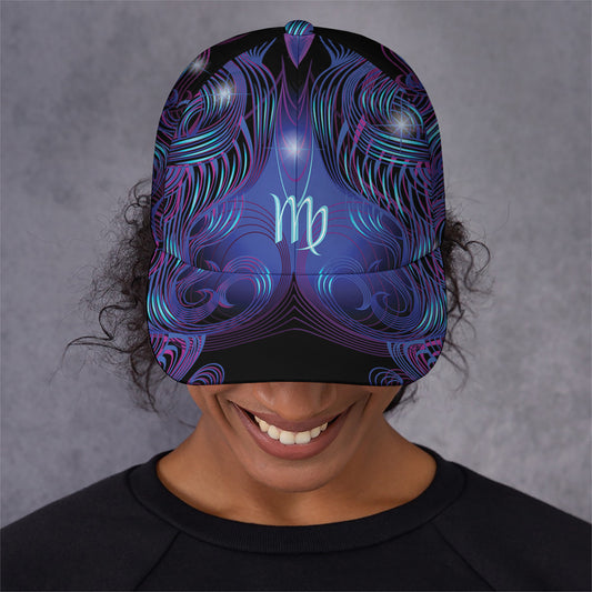 Dark Virgo Zodiac Sign Print Baseball Cap