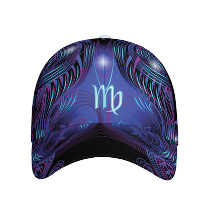 Dark Virgo Zodiac Sign Print Baseball Cap