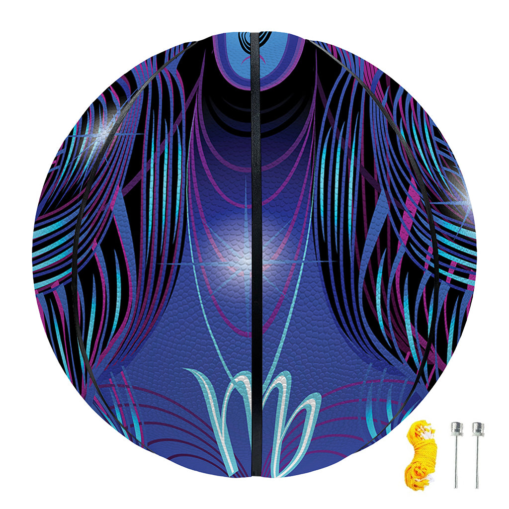 Dark Virgo Zodiac Sign Print Basketball