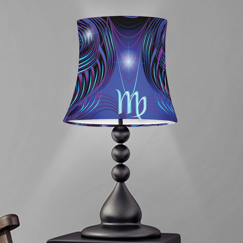 Dark Virgo Zodiac Sign Print Bell Lamp Shade