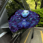 Dark Virgo Zodiac Sign Print Car Side Mirror Covers