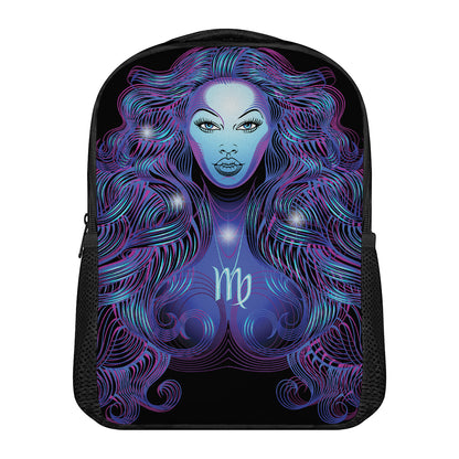 Dark Virgo Zodiac Sign Print Casual Backpack