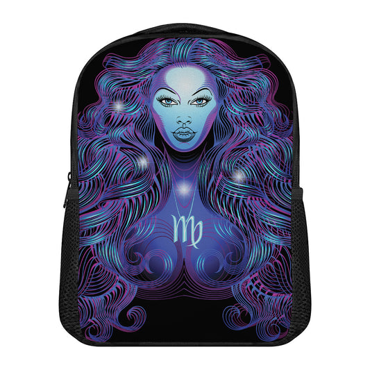 Dark Virgo Zodiac Sign Print Casual Backpack