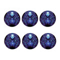 Dark Virgo Zodiac Sign Print Coaster Set