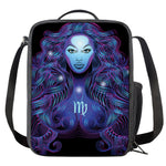Dark Virgo Zodiac Sign Print Crossbody Lunch Bag