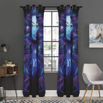 Dark Virgo Zodiac Sign Print Curtain