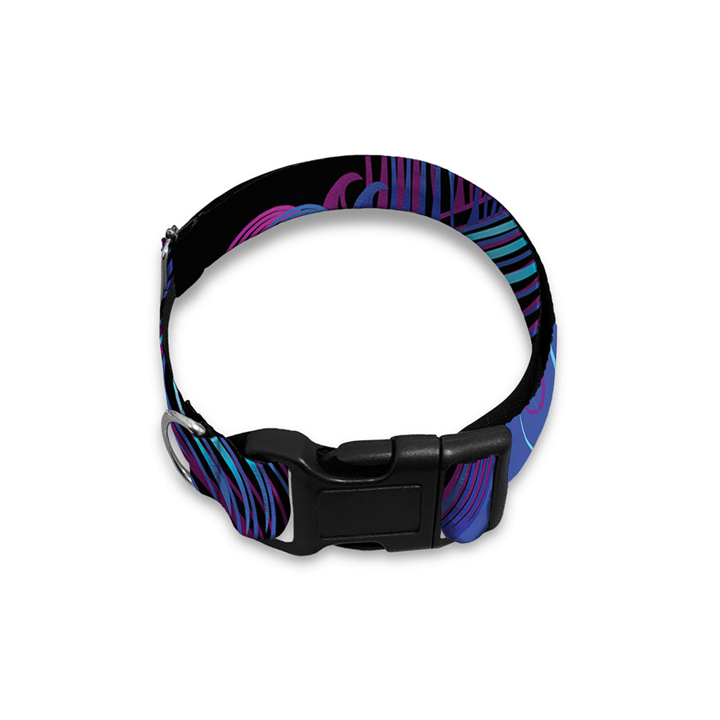 Dark Virgo Zodiac Sign Print Dog Collar
