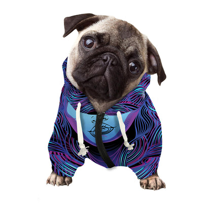 Dark Virgo Zodiac Sign Print Dog Zip Up Hoodie