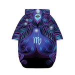 Dark Virgo Zodiac Sign Print Dog Zip Up Hoodie